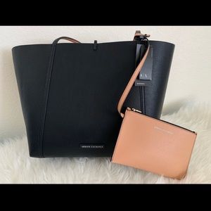 Armani Exchange Shopper Tote with Pouch